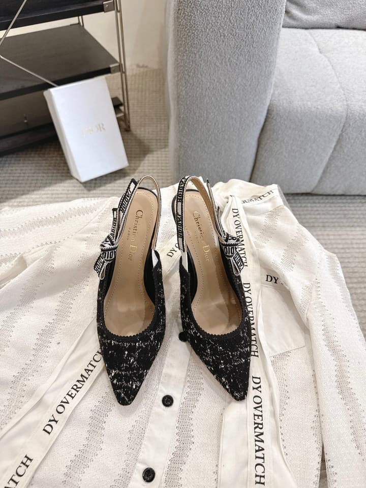 Dior J'Adior Patent Leather Kitten Heel Sandals in Classic Black Smooth Leather