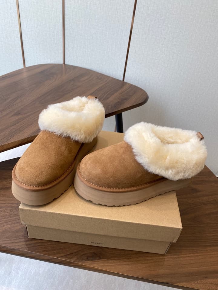 UGG Tazzler Sheep Wool Slippers – Autumn/Winter Collection in Black Suede