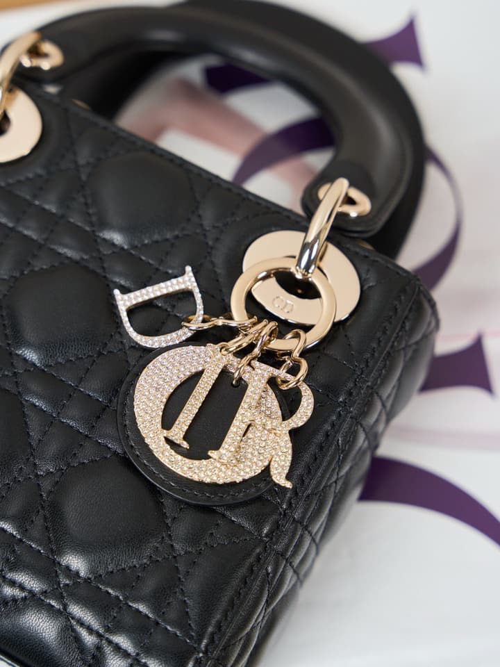 Dior Classic Lady Lambskin Handbag in Blush Pink