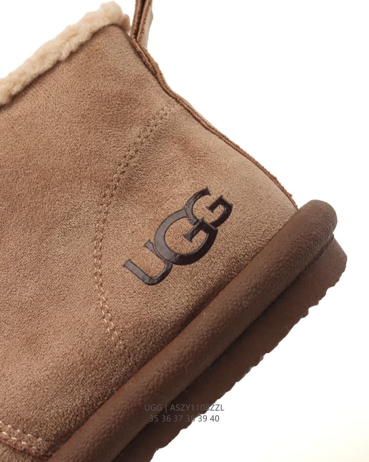 UGG Mid-Height Sheepskin Snow Boots in Light Taupe