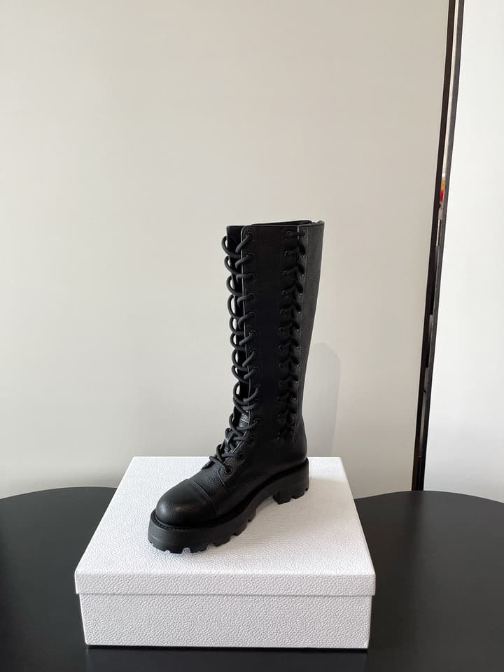 Dior D-Road Lace-Up Combat Boots