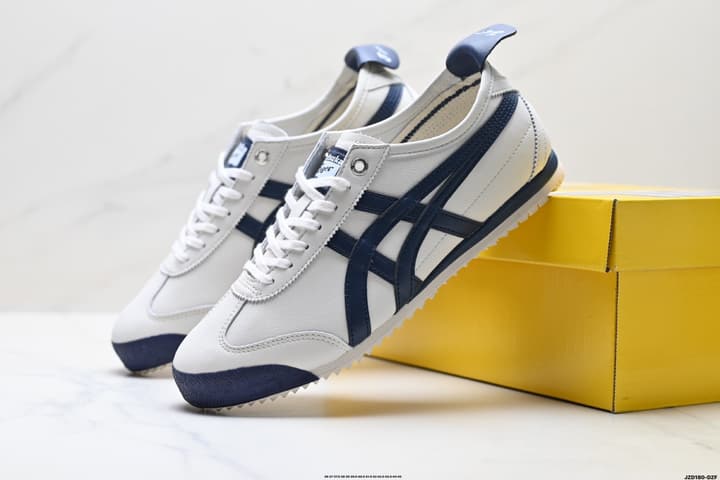Onitsuka Tiger Mexico 66 Deluxe Nippon Made Sneakers in Beige With Taupe Stripes