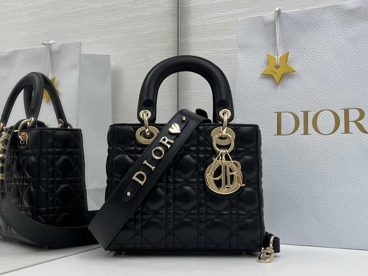 Dior Lady Dior My ABCDior Bow Handbag in Classic Black