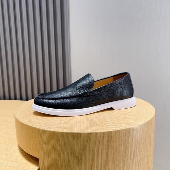 Boss Men's Luxury Leather Loafers in Black Leather