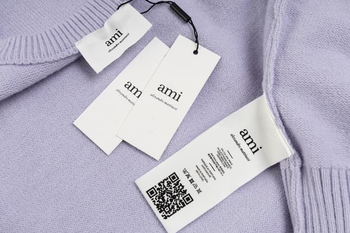AMI Paris Classic Jacquard Heart Crewneck Sweater – 2025SS in Dusty Rose Pink