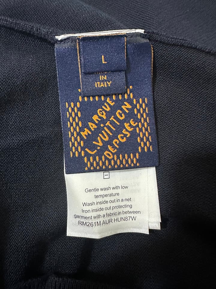 Louis Vuitton Button Pullover Polo Shirt – 24SS in Navy Blue