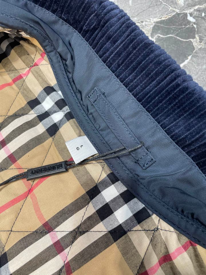 Burberry Quilted Long-Sleeve Jacket – 25FW in Charcoal Grey