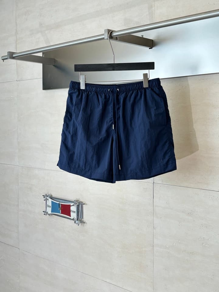 Hermès Embroidered Quick-Dry Beach Shorts in Mint Green