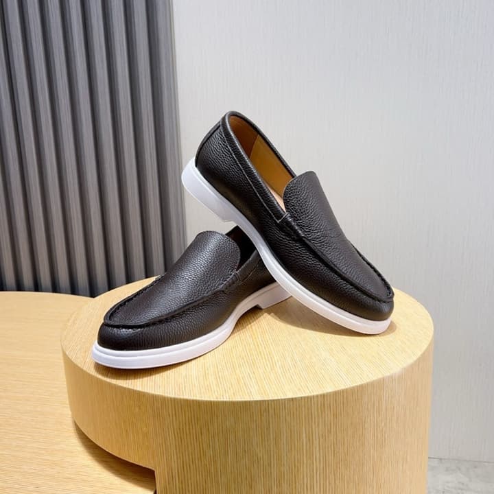 Boss Men's Luxury Leather Loafers in Black Leather