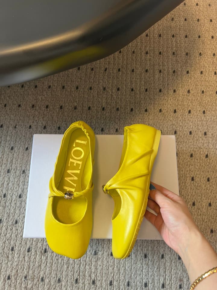 Loewe Pebble Soft Ballet Mules – 25SS Collection in Pebble Black