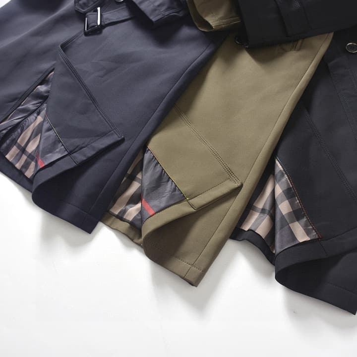 Burberry Long Double-Breasted Trench Coat – 2025FW in Navy Blue