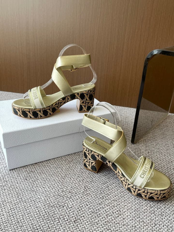Dior Riviera Dway Wedge Sandals – Spring/Summer 2025 Collection in Black