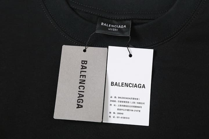 Balenciaga Script Letter Embroidered T-Shirt – 26SS in Black