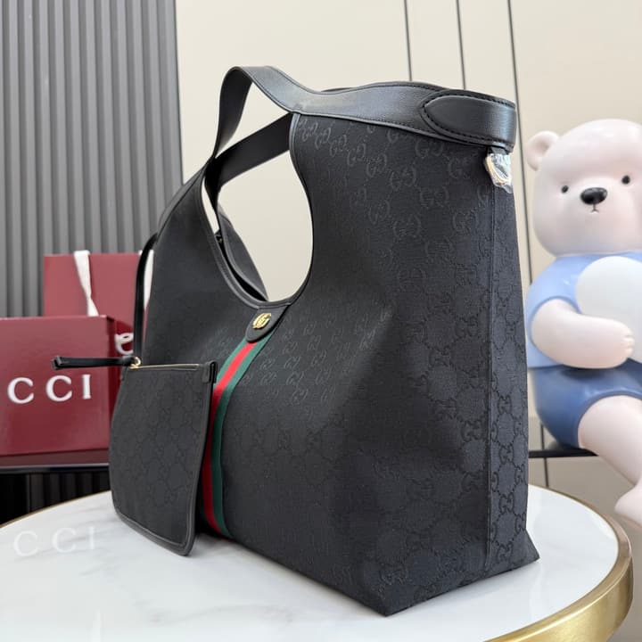 Gucci Giglio GG Canvas Tote Bag – 2026 Spring/Summer Collection in Black GG Canvas