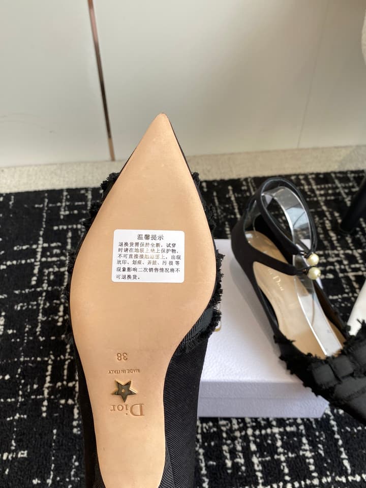Dior J'Adior Jolie Pearl Pointed-Toe Pumps – 2024SS in Black