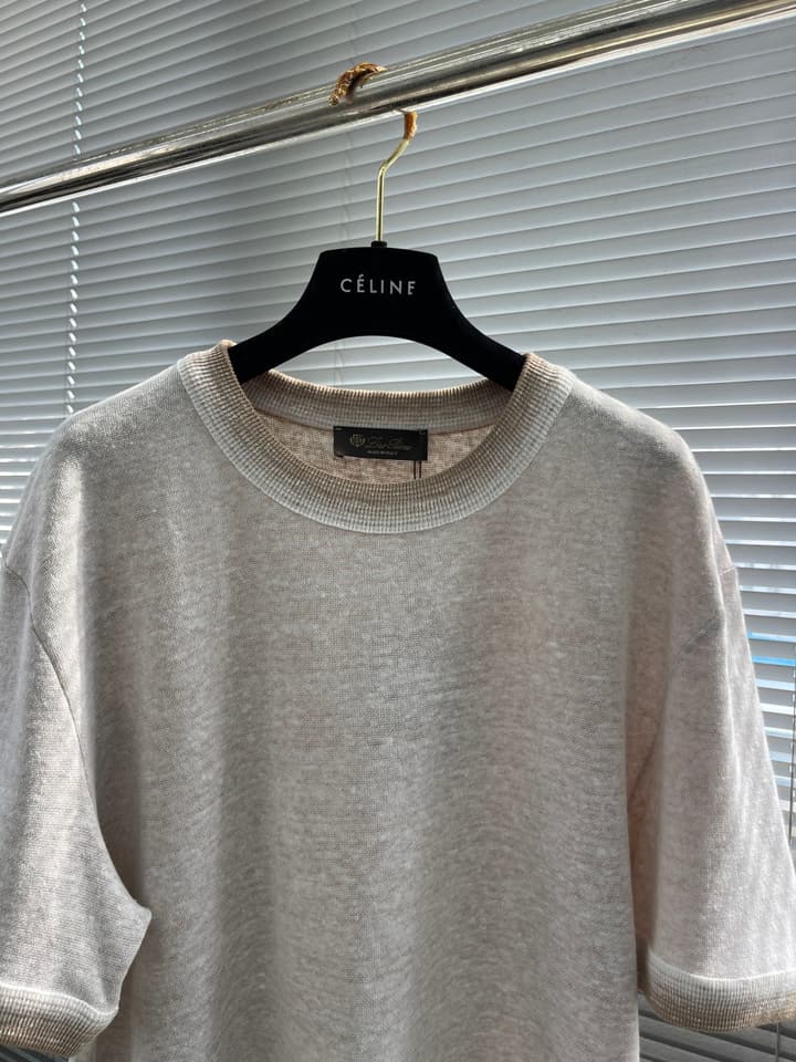 Loro Piana Crewneck Loose Fit T-Shirt – 25SS in Light Heather Grey