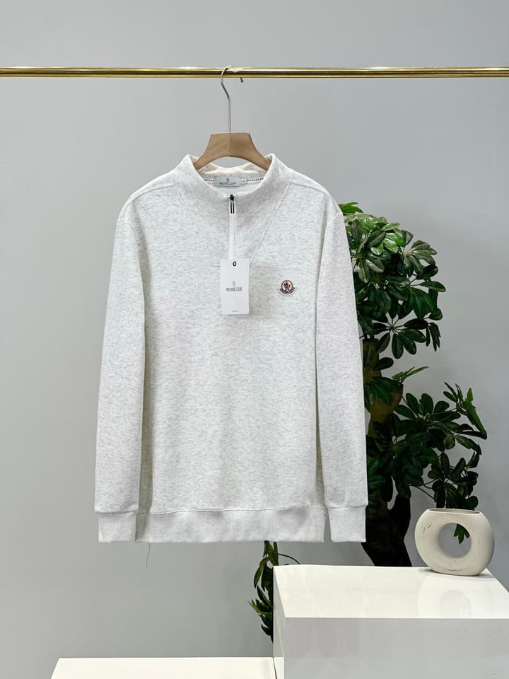 Moncler Men's Crewneck Cotton Sweatshirt – Autumn/Winter Collection in Black
