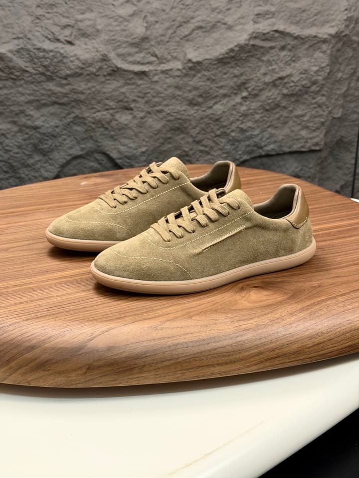 Zegna Old Money Suede Casual Sneakers