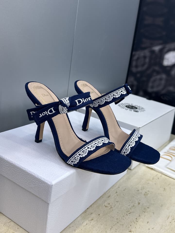 Dior J'Adior Dentelle Jelly Bow Heels – 2026 Early Spring Collection in Black