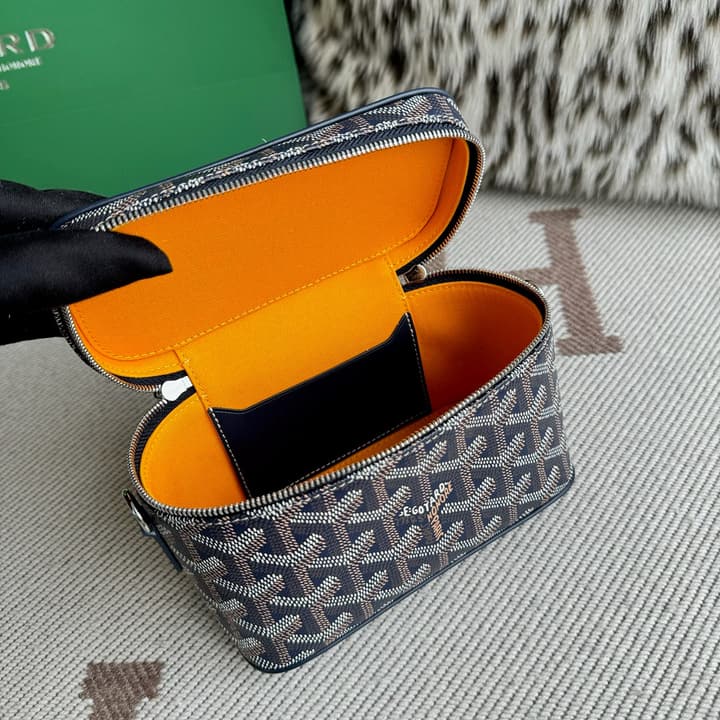 Goyard Muse Mini Vanity Case in Bright Orange Goyardine