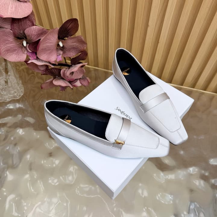 Saint Laurent Silk Chain Mules – Spring/Summer Collection – 26S in Beige