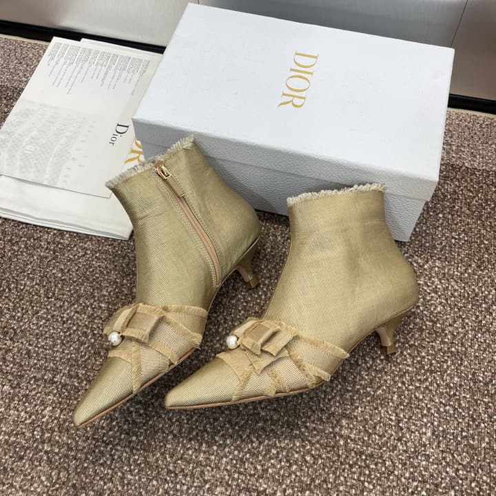 Dior J'Adior Adiorble Tassel Ankle Boots – 2024 Fall/Winter Collection in Black High Heel