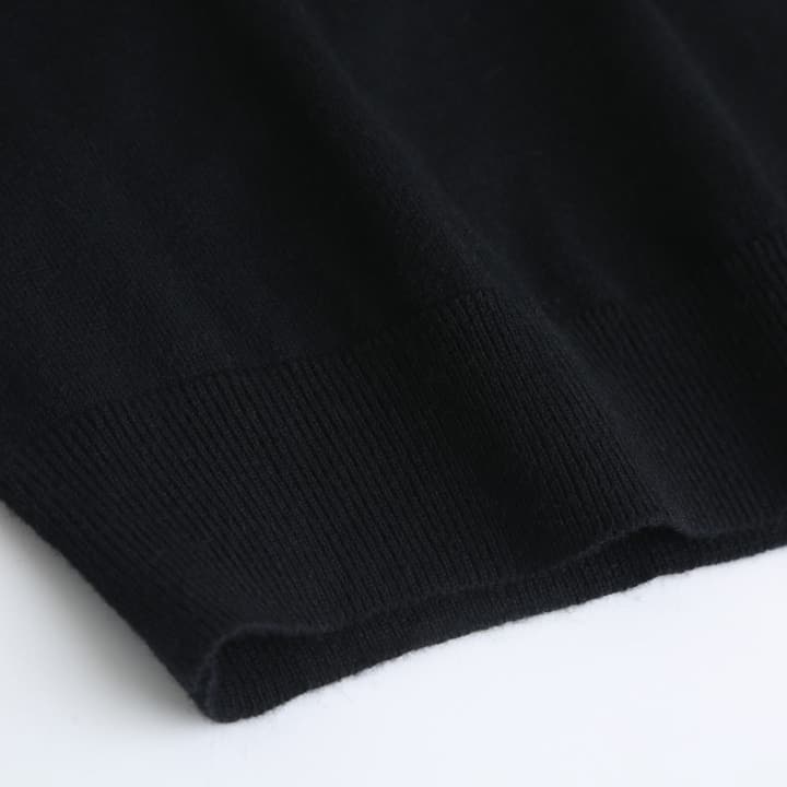 Loewe Embroidered Anagram Wool Crewneck Sweater in Black With Grey Cuffs