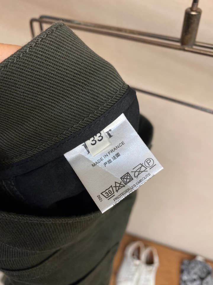 Dior Men's Thin Fleece Casual Trousers in Dark Olive Green