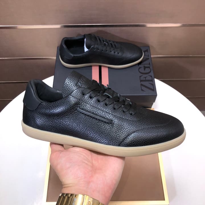 Zegna 232 Suede and Leather Sneakers