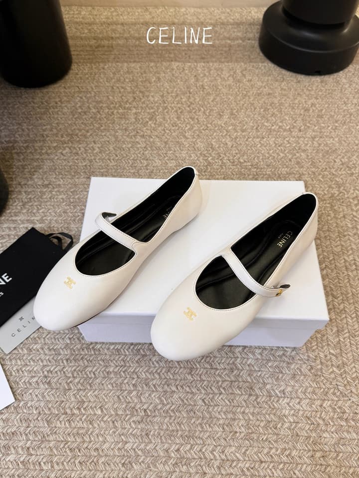 Celine Mary Jane Flat Loafers in Black
