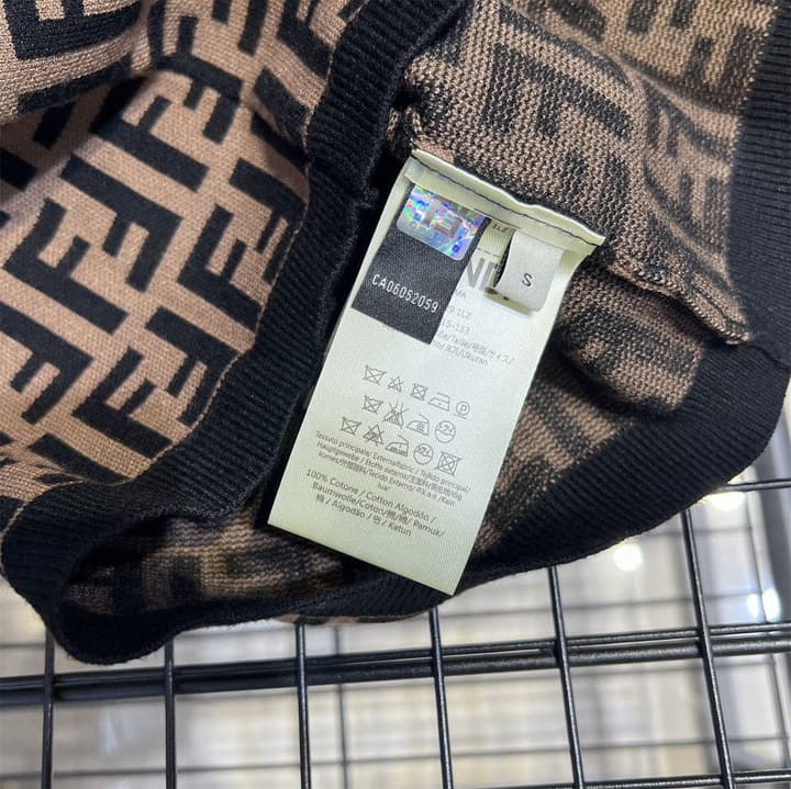Fendi Double F Monogram Jacquard Knit Dress in Coffee Monogram Knit Dress
