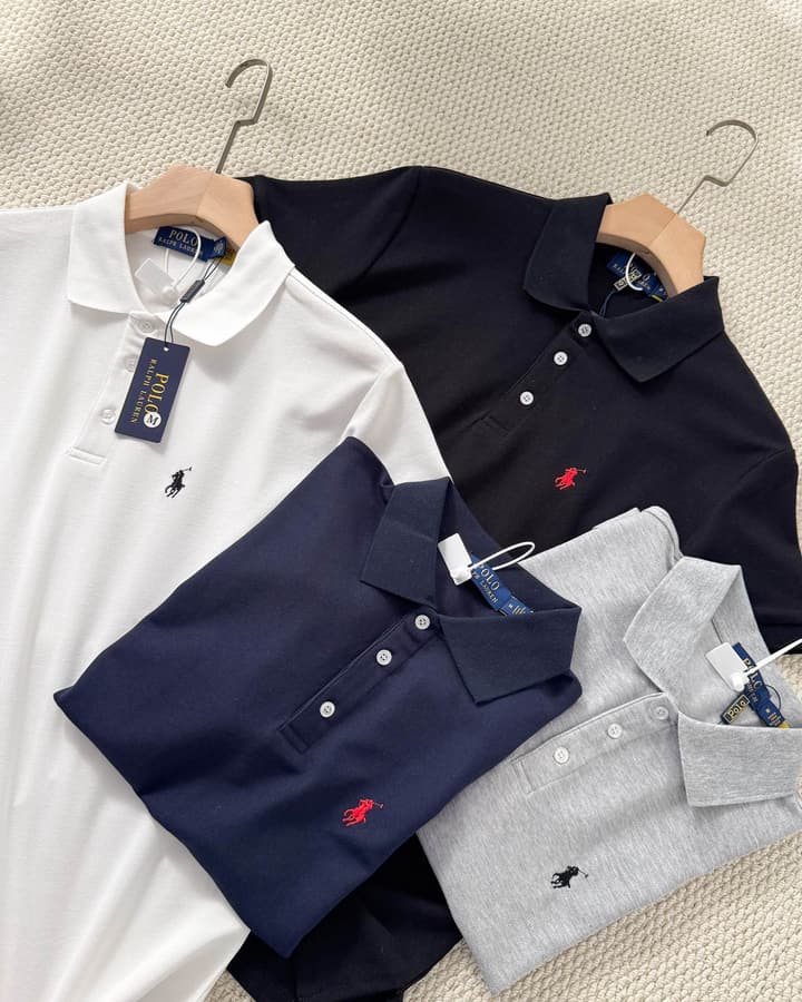 Ralph Lauren Small Pony Embroidered Polo Shirt in Black