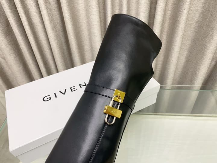 Givenchy Glossy Leather Knee-High Boots