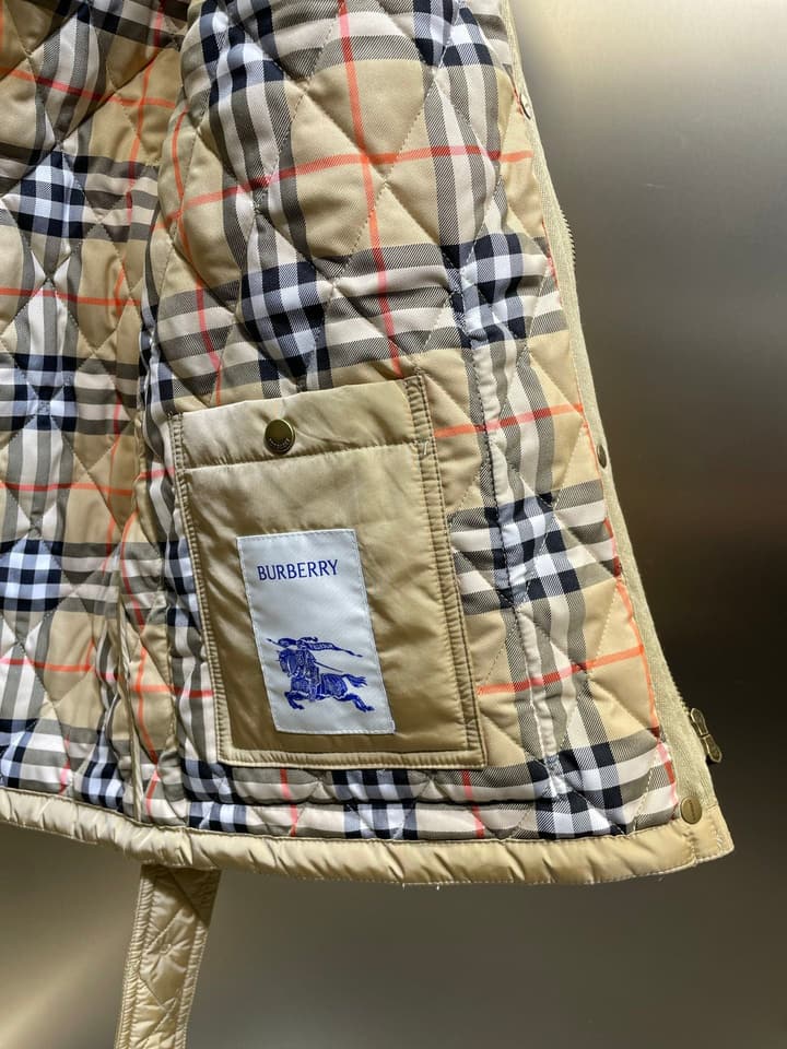 Burberry Classic Quilted Jacket in Beige