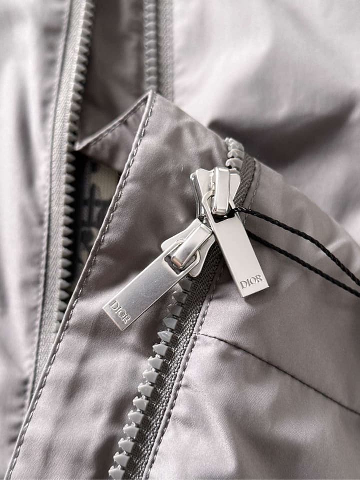 Dior High-End Woven Trench Coat – 2025FW in Black Windbreaker