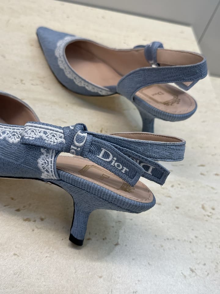 Dior J'Adior Dentelle Slingback Heels – 2026 Early Spring Haute Couture Collection in Beige