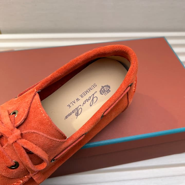 Loro Piana Moccasin Shoes – 2025 Collection in Navy Blue Leather