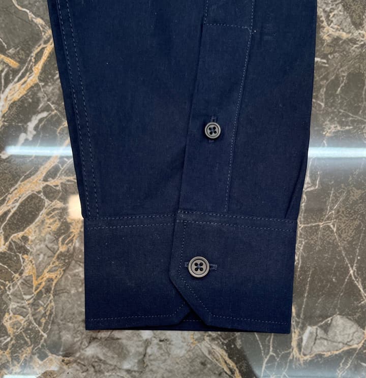 Loewe Anagram Pocket Cotton Shirt in Blue