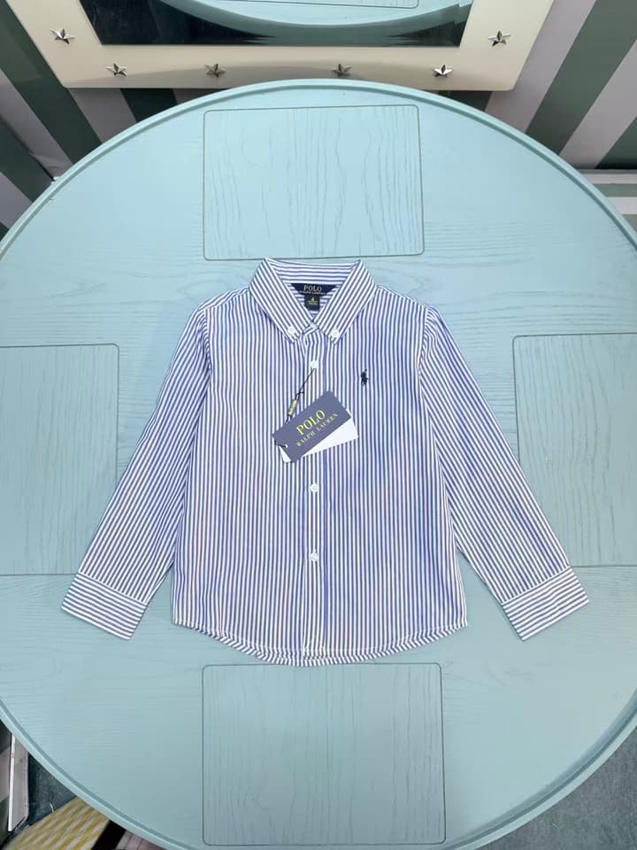 Ralph Lauren Polo Kids Embroidered Shirt – 2025SS – Kids Collection in Null