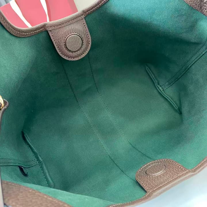 Gucci Giglio Small GG Canvas Tote Bag – 2026 Early Spring Collection in Beige And Dark Brown GG Canvas