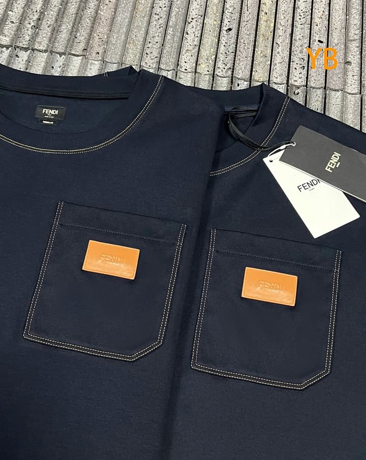 Fendi Leather Patch Logo Cotton T-Shirt – 26SS