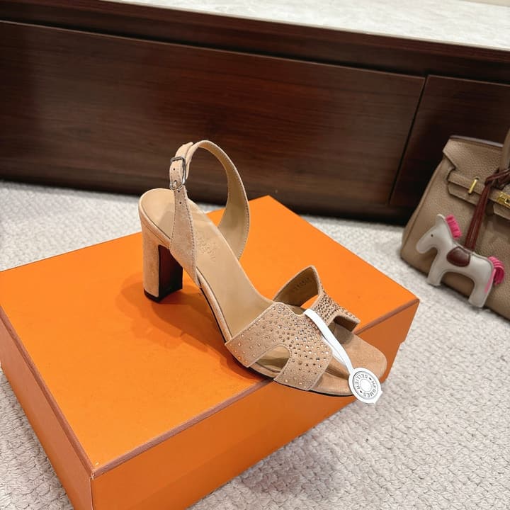 Hermès Eremite 80 Heeled Sandals in Black