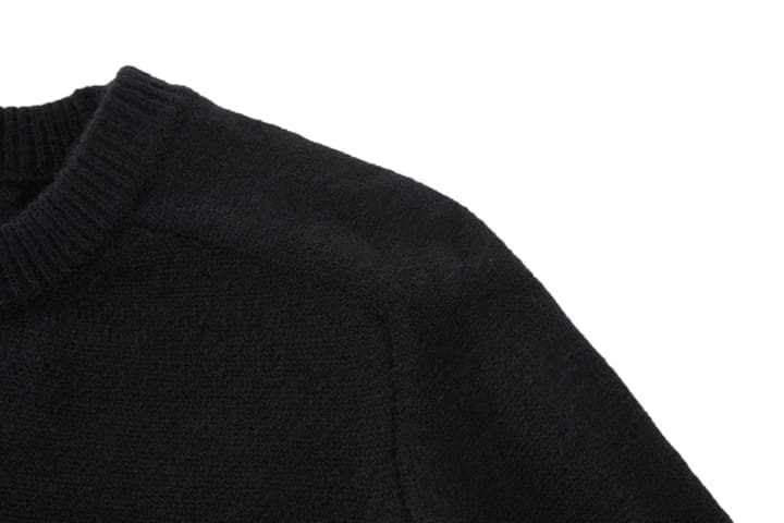 Celine Triomphe Embroidered Knit Sweater in Black