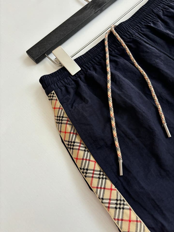 Burberry Nylon Side Check Drawstring Shorts in Black