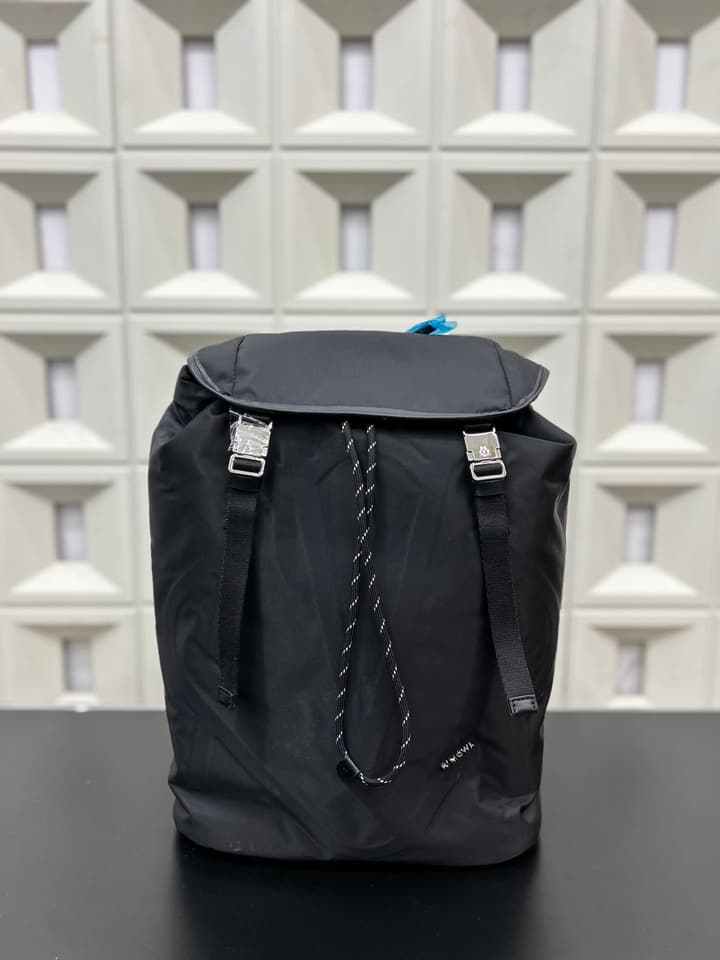 RIMOWA Signature Series Flap Drawstring Backpack in Classic Black