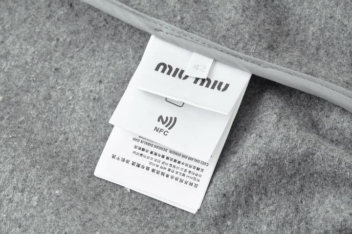 Miu Miu Logo Embroidered Cashmere Zip Jacket