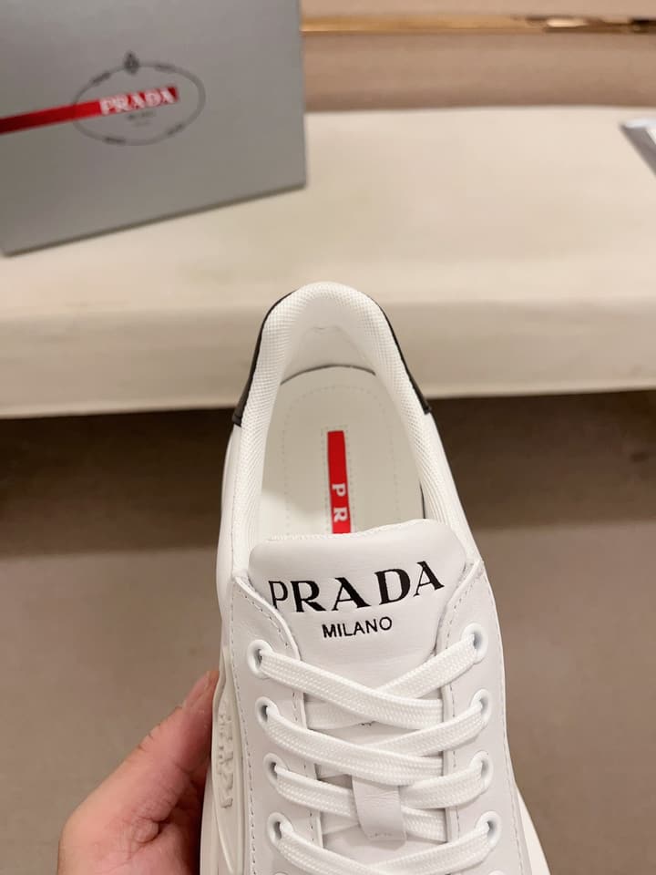Prada Men's Air Cushion Sneakers in Dark Grey Monochromatic