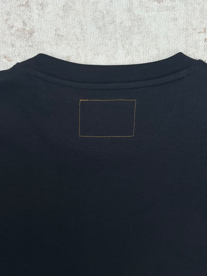 Fendi Leather Patch Pocket T-Shirt – 26SS in Navy Blue