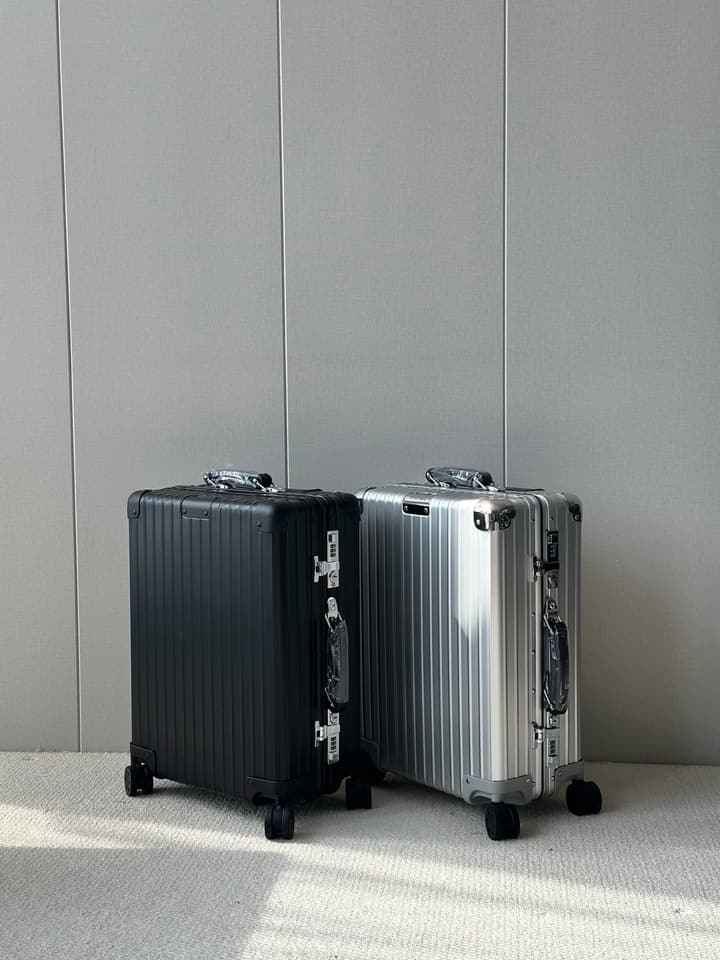 Rimowa 973 Retro Aluminum-Magnesium Luggage in Black