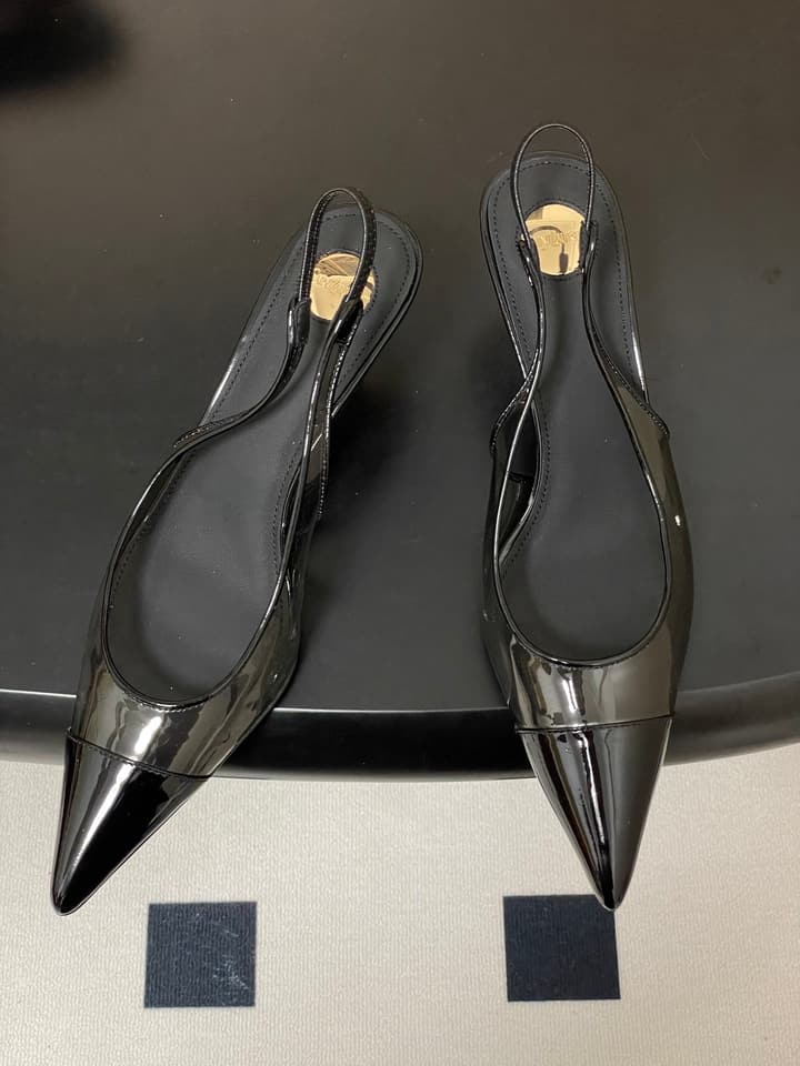Saint Laurent Pointed PVC Slingback Sandals – 26SS in Beige